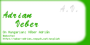 adrian veber business card